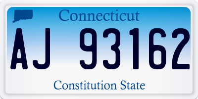 CT license plate AJ93162