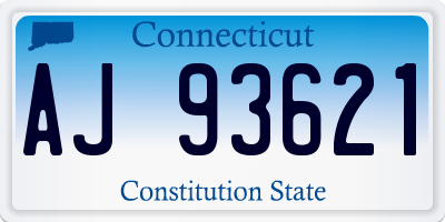 CT license plate AJ93621