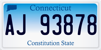 CT license plate AJ93878