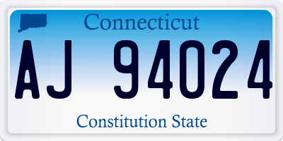 CT license plate AJ94024