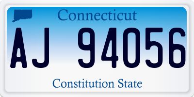 CT license plate AJ94056