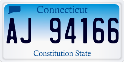 CT license plate AJ94166