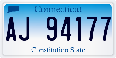 CT license plate AJ94177