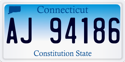 CT license plate AJ94186