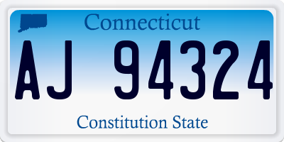 CT license plate AJ94324