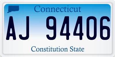 CT license plate AJ94406