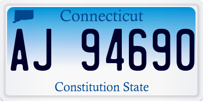 CT license plate AJ94690