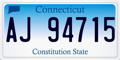 CT license plate AJ94715