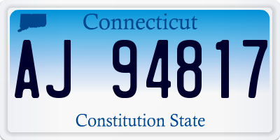 CT license plate AJ94817