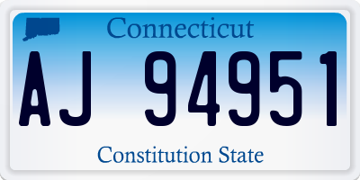 CT license plate AJ94951