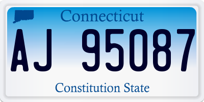 CT license plate AJ95087
