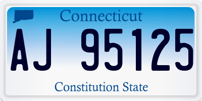 CT license plate AJ95125