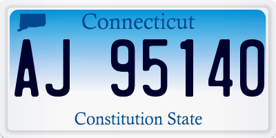 CT license plate AJ95140