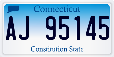 CT license plate AJ95145