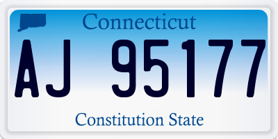 CT license plate AJ95177