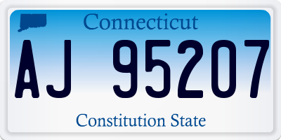 CT license plate AJ95207