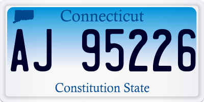 CT license plate AJ95226