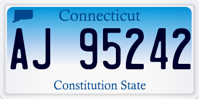 CT license plate AJ95242