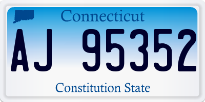 CT license plate AJ95352