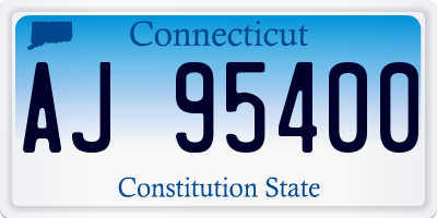 CT license plate AJ95400