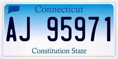CT license plate AJ95971