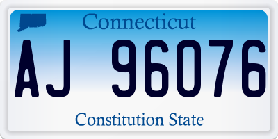 CT license plate AJ96076