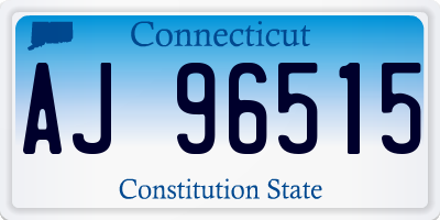 CT license plate AJ96515