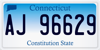 CT license plate AJ96629