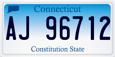 CT license plate AJ96712