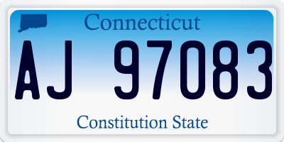 CT license plate AJ97083