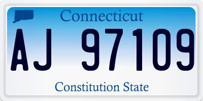 CT license plate AJ97109