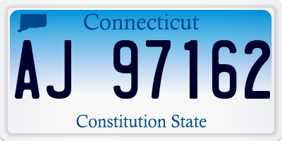 CT license plate AJ97162