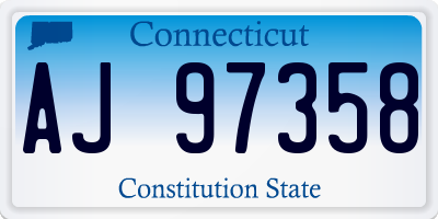 CT license plate AJ97358