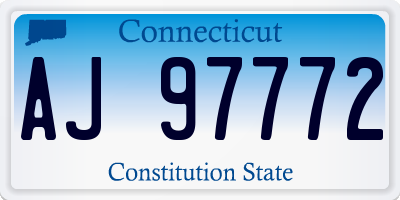CT license plate AJ97772