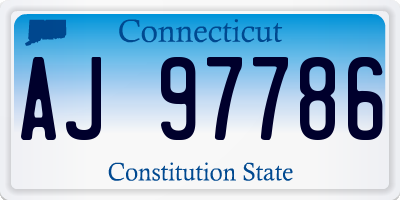 CT license plate AJ97786