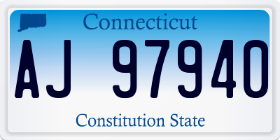 CT license plate AJ97940