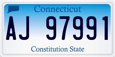 CT license plate AJ97991