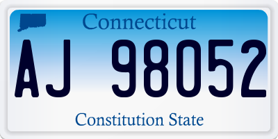 CT license plate AJ98052