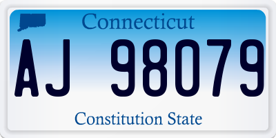 CT license plate AJ98079