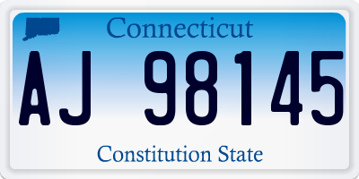 CT license plate AJ98145