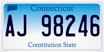 CT license plate AJ98246