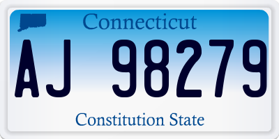 CT license plate AJ98279