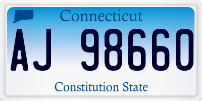 CT license plate AJ98660