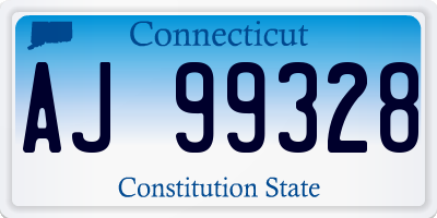 CT license plate AJ99328