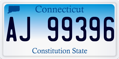 CT license plate AJ99396