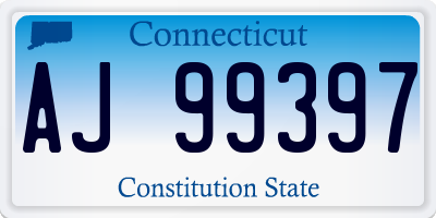 CT license plate AJ99397
