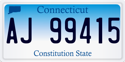 CT license plate AJ99415