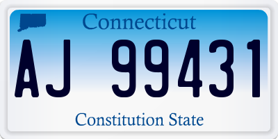 CT license plate AJ99431