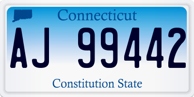 CT license plate AJ99442