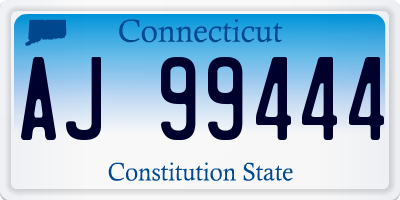 CT license plate AJ99444